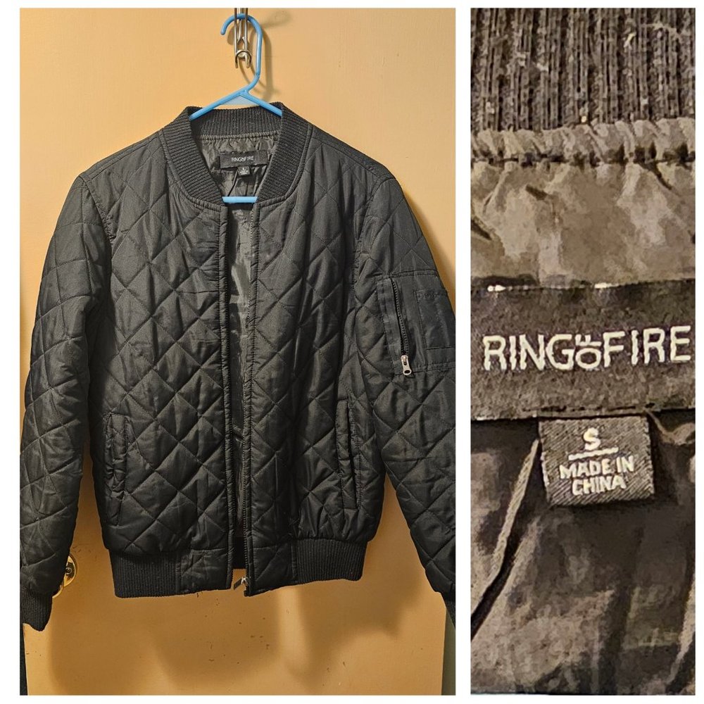 Black Qulited Jacket - Men's S